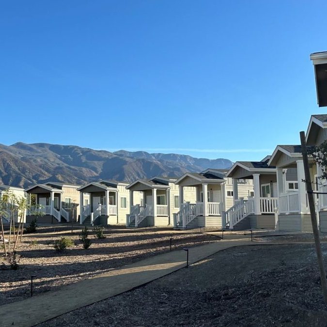 Mesa homes Picture in Ojai of tiny houses at mesa